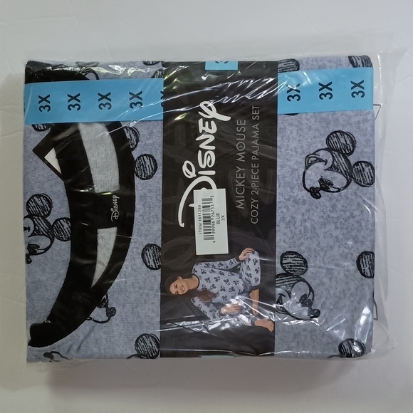 Disney Women's Lounge Set Mickey Mouse Blue 2-piece Cozy NWT - Picture 2 of 11